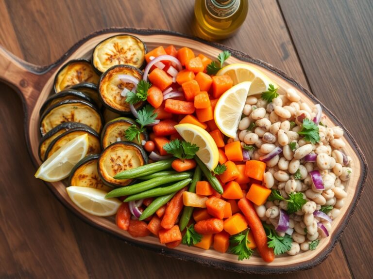 Zeytinyağlı Soğuk Meze Tabağı Tarifi — Akdeniz Esintili Renkli Sunuş