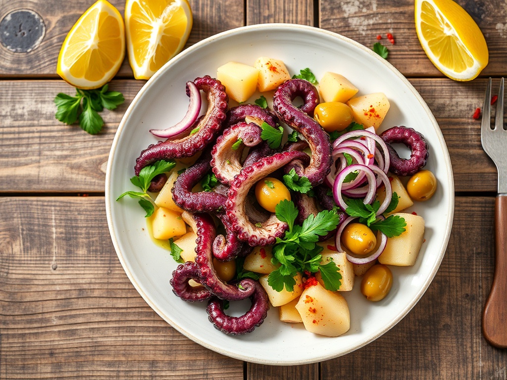 Zeytinyağlı Ahtapot Salatası Tarifi — Akdeniz'in Enfes Deniz Lezzeti