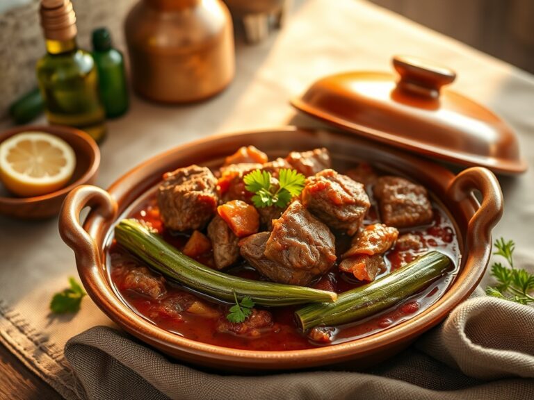 Zeytinyağlı Kuzu Etli Bamya Tarifi — Geleneksel Lezzetin Sağlıklı Buluşması