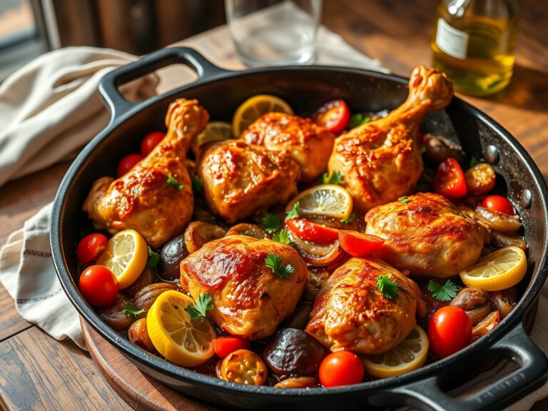Zeytinyağlı Tavuk Tava Tarifi — Fırında Altın Renkli, Sulu ve Aromatik