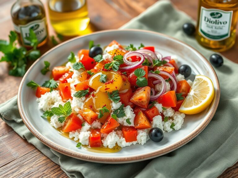 Zeytinyağlı Lor Salatası Tarifi — Taze Otlar ve Premium Zeytinyağıyla Hafif & Besleyici