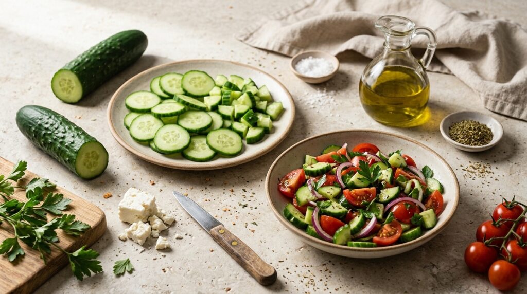 Salatalık Kaç Kalori? Ölçü Tablosu ve Salata Hesabı