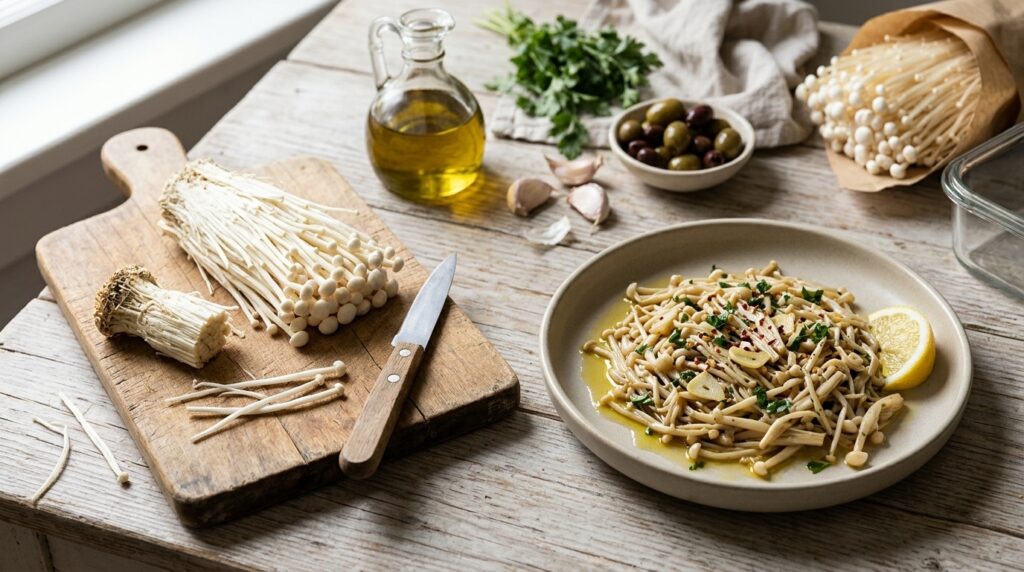 Enoki Mantarı: Temizlik, Pişirme ve Saklama Yöntemleri