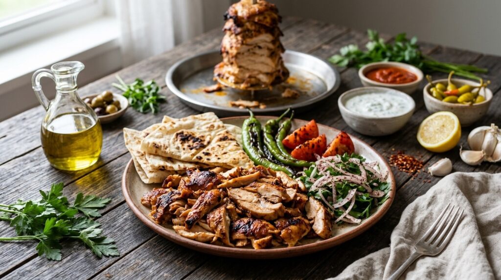 Evde Tavuk Döner Yapımı: Dikey Şişte veya Fırında