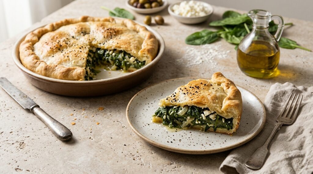 Ispanaklı Pasta: Yumuşak Hamur ve Sulu Dolgu Dengesi