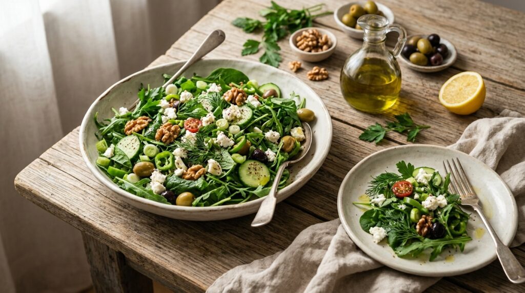Kahvaltılık Yeşil Salata Kaç Kalori? Porsiyon Hesabı