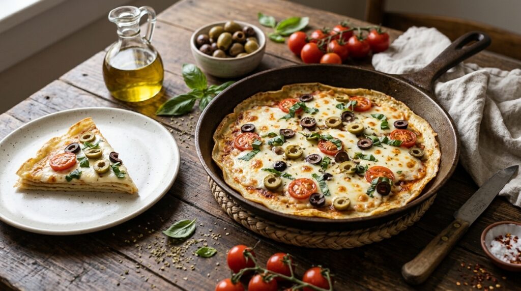 Krep Pizza Tarifi: Tavada 15 Dakikada Hazır Lezzet