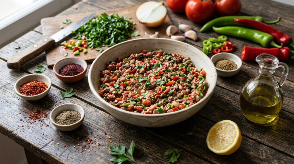 Lahmacun İçi Tarifi: Kıyma Seçimi ve Baharatlar