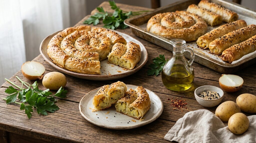 Patatesli Rulo Börek: Yumuşak İç, Çıtır Dış