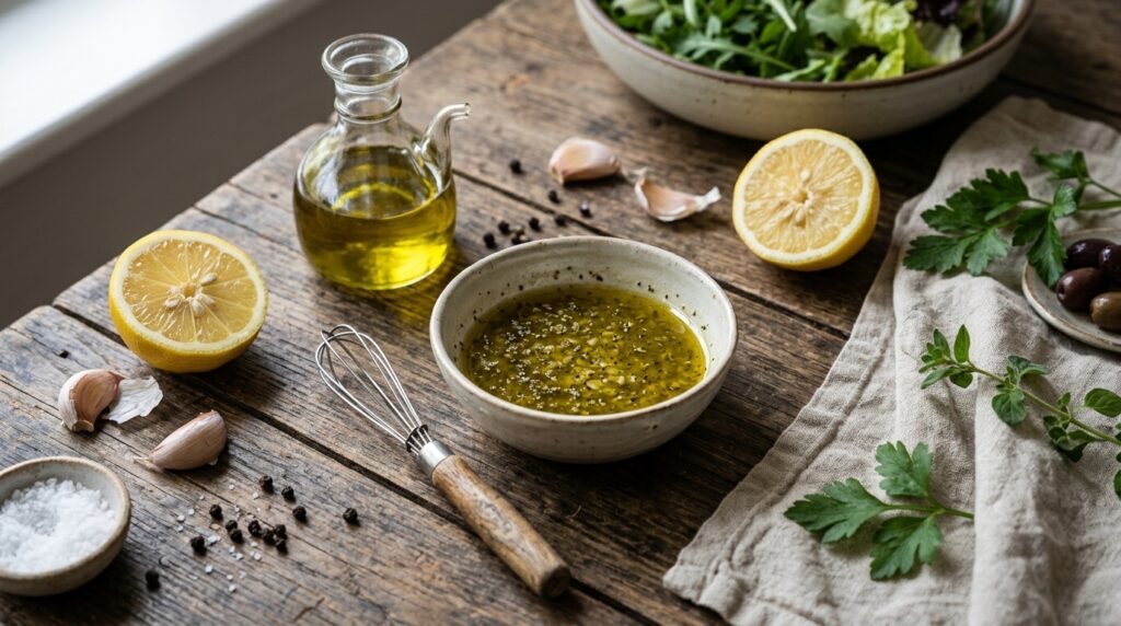 Salata Sosu Tarifi Zeytinyağlı – 5 Dakikada Hazır