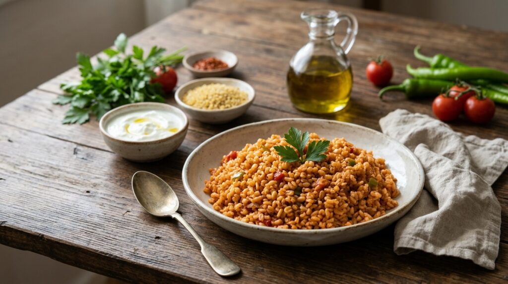 Salçalı Bulgur Pilavı: Yumuşak Taneli Klasik Tarif