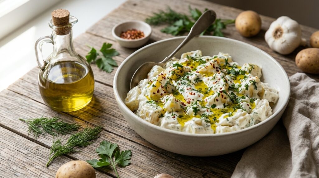 Yoğurtlu Patates Salatası: Kremamsı Kıvam ve Soğuk Servis