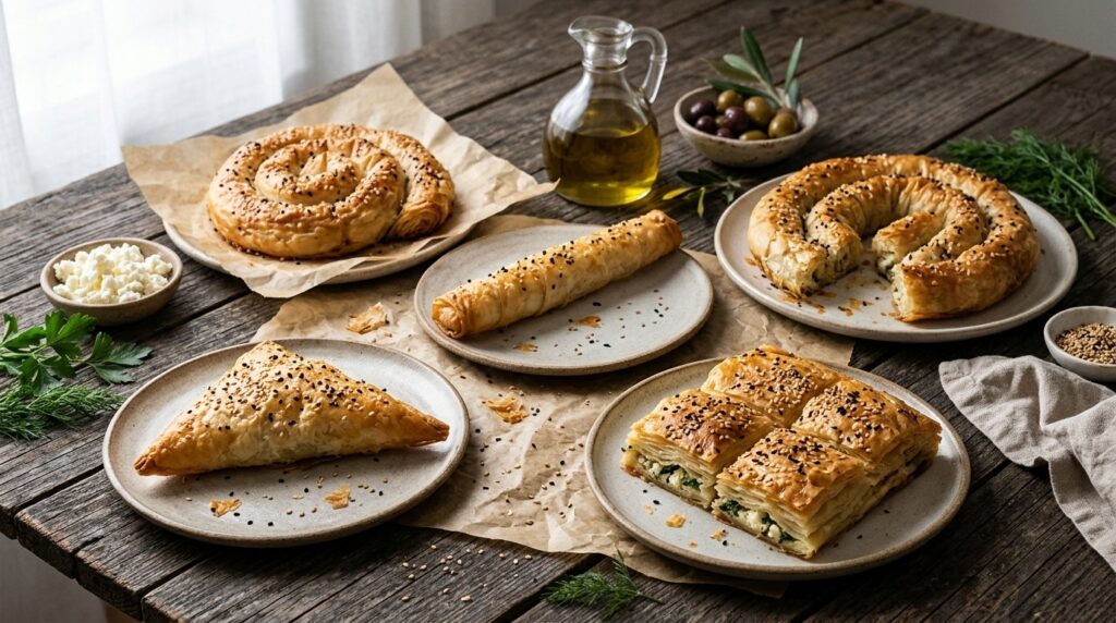 Yufkadan Börek Tarifleri: 5 Farkli Sekil ve Kat Kat Doku