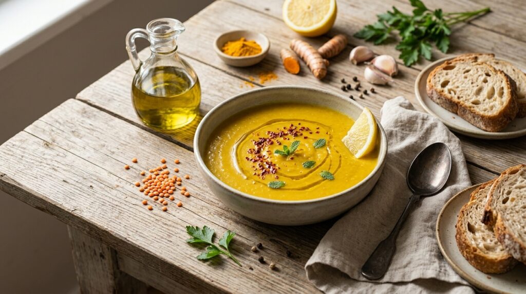 Zerdeçallı Mercimek Çorbası Kaç Kalori? Besin Değerleri