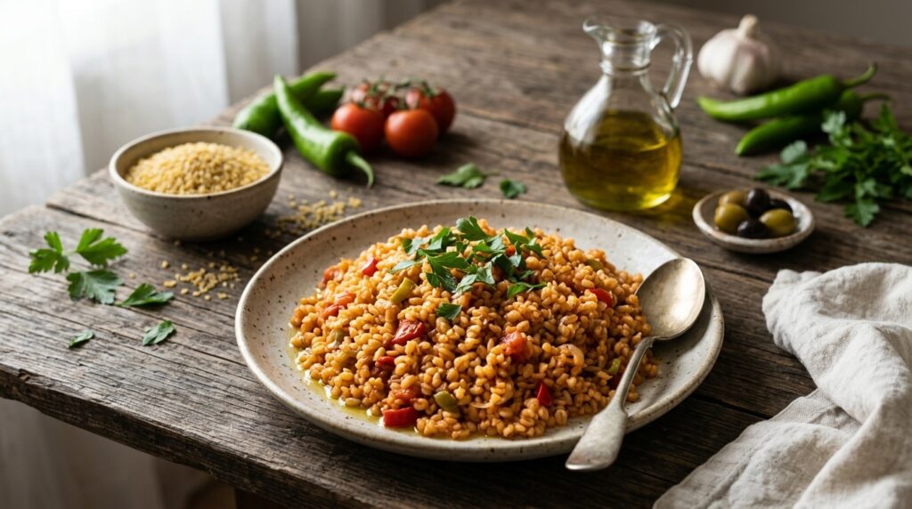 Zeytinyağlı Bulgur Pilavı Kaç Kalori? Hesaplama ve Tarif