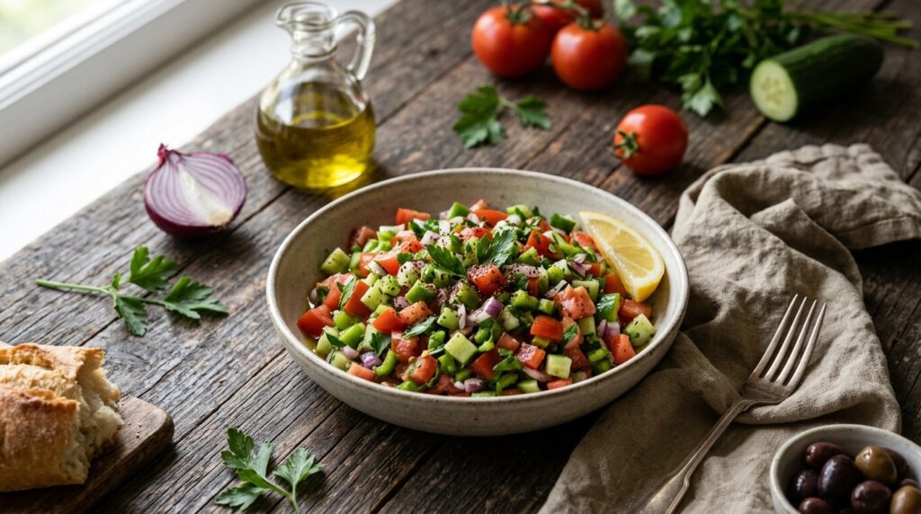 Zeytinyağlı Çoban Salata Kaç Kalori? Detaylı Rehber