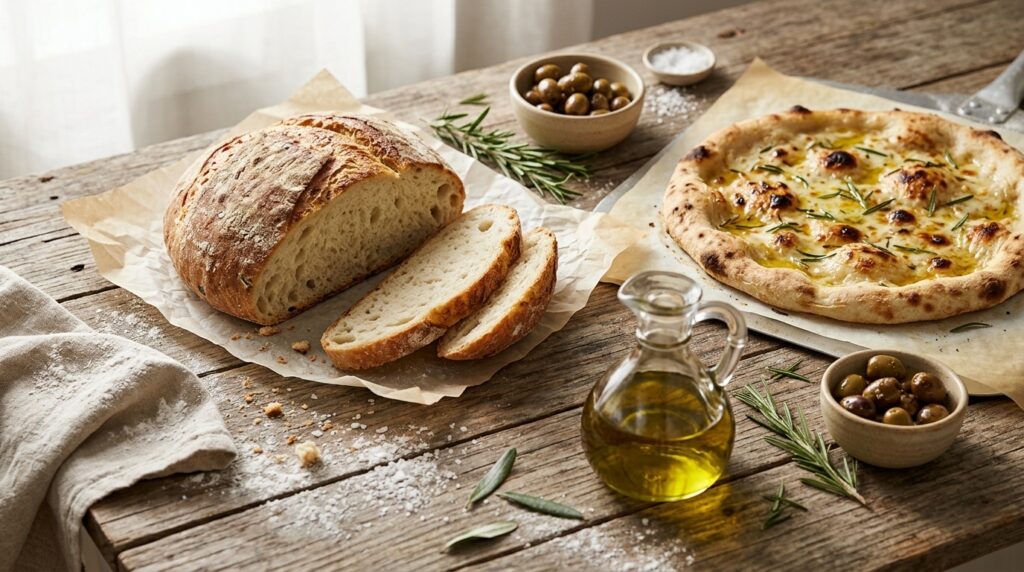 Zeytinyağlı Ekmek ve Pizza Hamuru Kaç Dakikada Pişer?