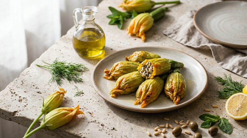 Zeytinyağlı Kabak Çiçeği Dolması Tarifi (Püf Noktalarıyla)