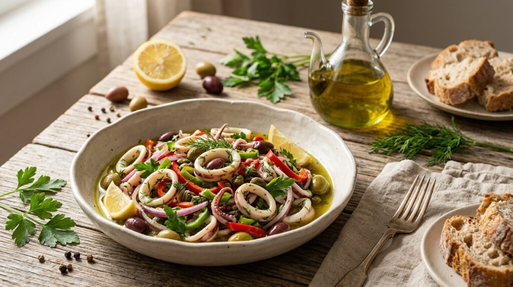 Zeytinyağlı Kalamar Salatası Kaç Kalori? Tarif ve Hesaplama