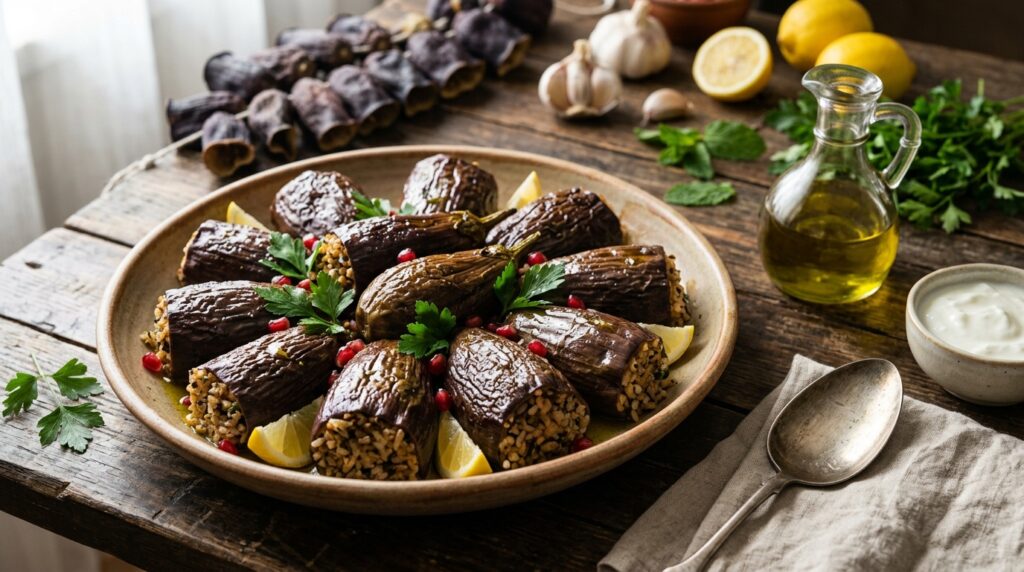 Zeytinyağlı Kuru Patlıcan Dolması Kaç Dakikada Pişer?