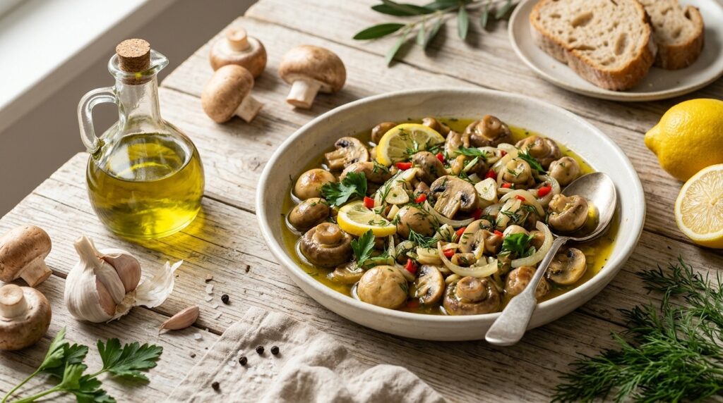Zeytinyağlı Mantar Meze Tarifi – 15 Dakikada Hazır