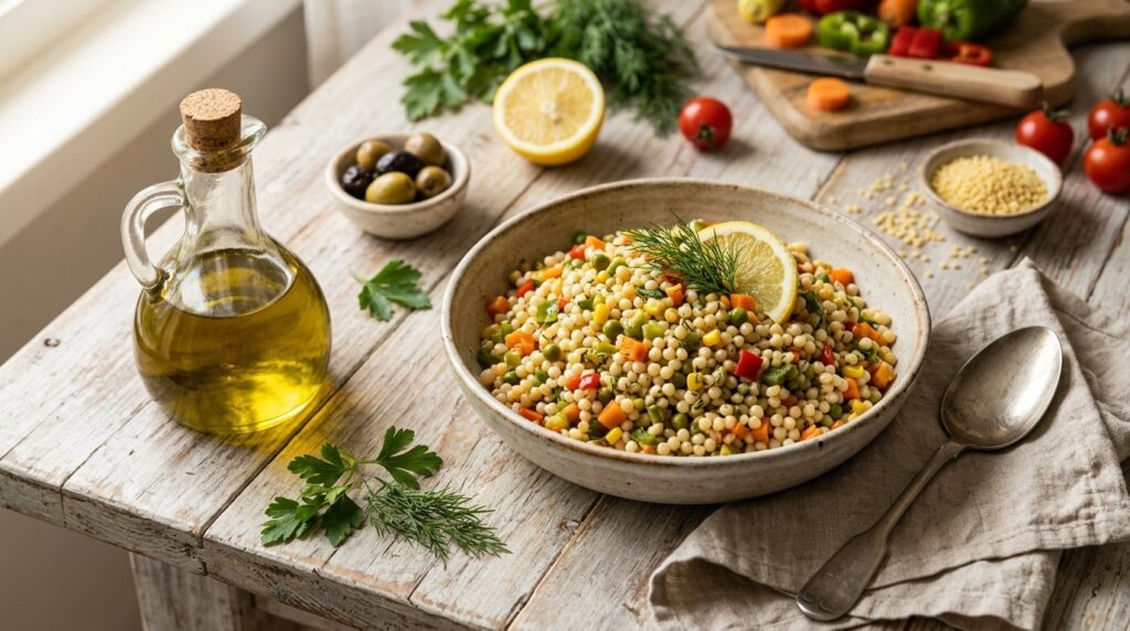 Zeytinyağlı Sebzeli Kuskus Kaç Kalori? Tarif ve Hesaplama