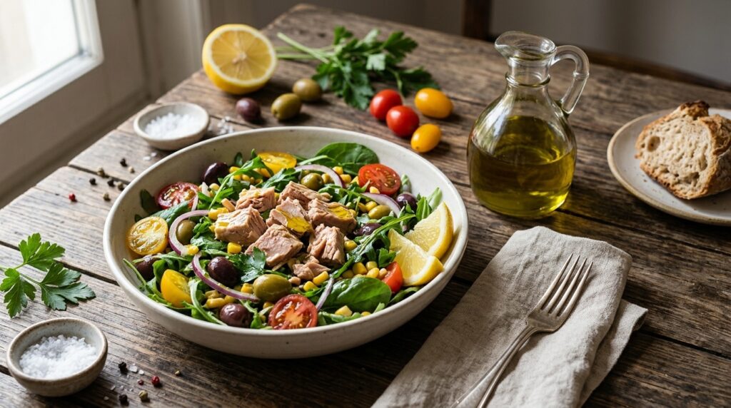 Zeytinyağlı Ton Balıklı Salata Kaç Kalori? Tarif ve Hesaplama