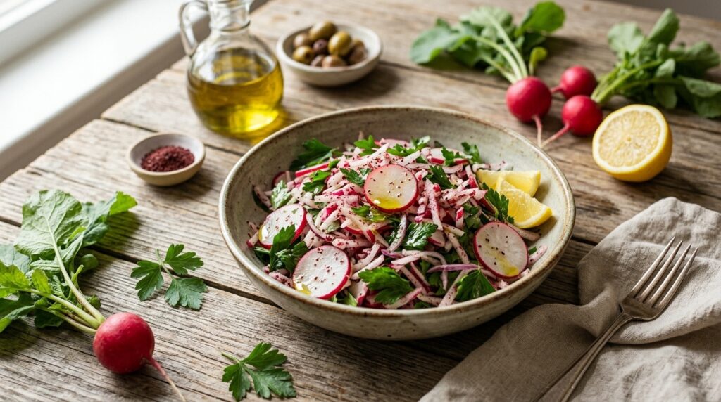 Zeytinyağlı Turp Salatası Kaç Kalori? Porsiyon Hesabı